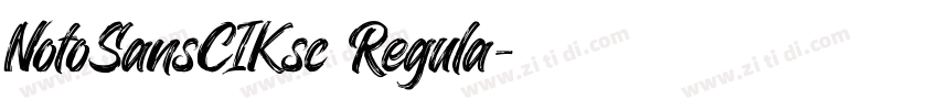 NotoSansCIKsc Regula字体转换